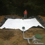 lay the separation membrane before covering with soil.