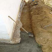 Underpinning a house in the Landes at labatut